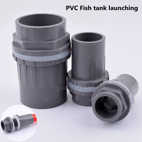 1Pc 20/25/32/40/50mm Hi-Quality PVC Pipe Connectors Thicken Fish Tank Drain Garden Irrigation Aquarium Inlet Outlet  Joints ► Photo 1/6