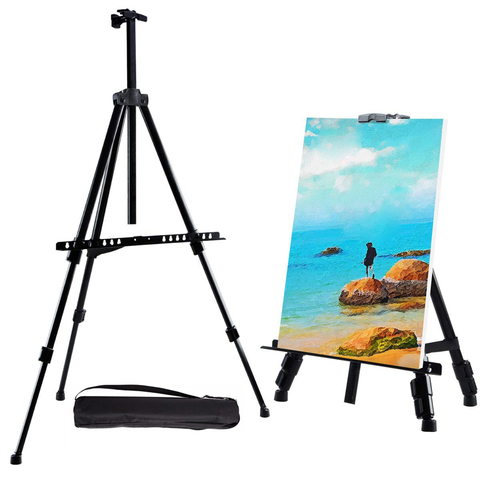 Portable Adjustable Metal Sketch Easel Stand Foldable Travel Easel Aluminum Alloy Easel Sketch Drawing For Artist Art Supplies ► Photo 1/6