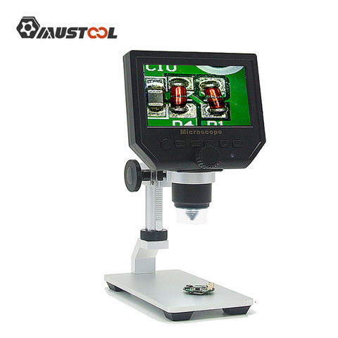 Mustool G600 600X 3.6MP Digital Microscope Electronic Video Microscope 4.3inch HD LCD Phone Repair Magnifier with Metal Stand ► Photo 1/6