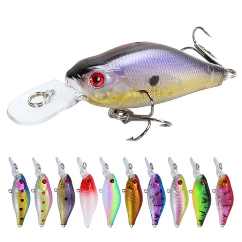 1pcs Minnow Fishing Lure wobbler 7cm 8.1g Floating Crankbait Artificial plastic Hard Bait Bass Pesca Carp Fishing Tackle ► Photo 1/6