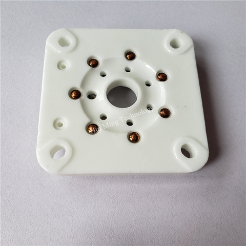 2pcs Ceramic tube socket GZC7-A GZC7-C tube holder tablet 7 pin silver foot for 6C33 FU29 FU19 FU32 FU30 ► Photo 1/2