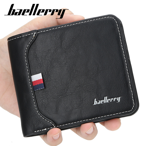 Top 2022 Vintage Men Leather Brand Luxury Wallet Short Slim Male Purses Money Clip Credit Card Dollar Price Portomonee Carteria ► Photo 1/6