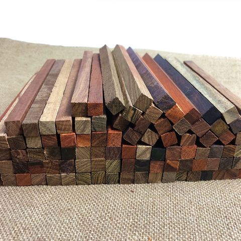 50pcs Small Pieces Sandalwood Rosewood 18*1*1 CM Lock Pixel Block Decorative DIY Mini Square Wood ► Photo 1/5