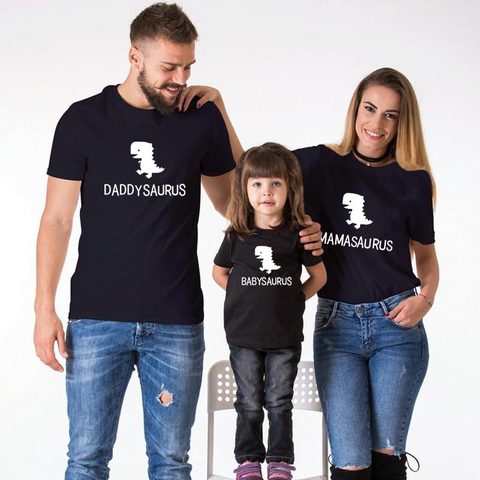 Buy Online Daddy Mommy Baby Dinosaur Family Look T Shirt For Mother Daughter Father Son Matching Clothes Funny Papa Mama Girl Boy Fashion Alitools