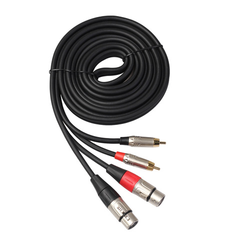 2 RCA male to XLR female mixer HIFI amplifier audio cables ► Photo 1/6