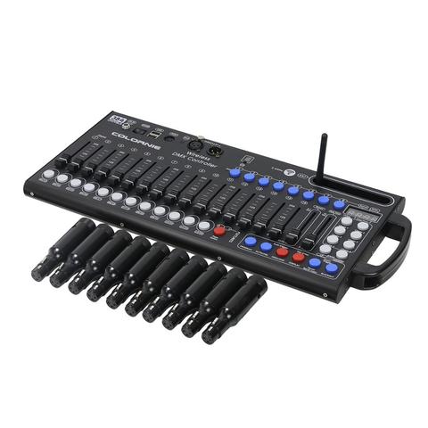 COLORNIE Powerful 384 Channels Wireless DMX512 Controller DMX Console Wireless Receiver Built in Battery For DJ Stage Lighting ► Photo 1/6