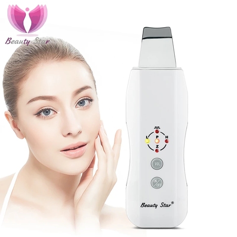 Beauty Star Ultrasonic Skin Scrubber Massager Machine Facial Skin Cleaning Anion Face Skin Care Ultrasound Peeling Skin Scrubber ► Photo 1/6