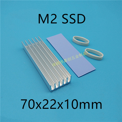 M.2 SSD Hard disk Heat Sink with Thermal pad  70x22x10MM laptop Hard disk ssd aluminum fin ► Photo 1/6