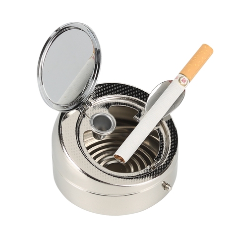 Pocket Ashtray With Cover Personality Fashion Portable Car Ashtray Smokeless Ash Tray Cup Metal Ashtray Mini Portable Ashtray ► Photo 1/5