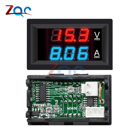 0.28 inch Mini Digital Voltmeter Ammeter DC 100V 10A Panel Amp Volt Voltage Current Meter Tester Blue Red Dual LED Display ► Photo 1/6