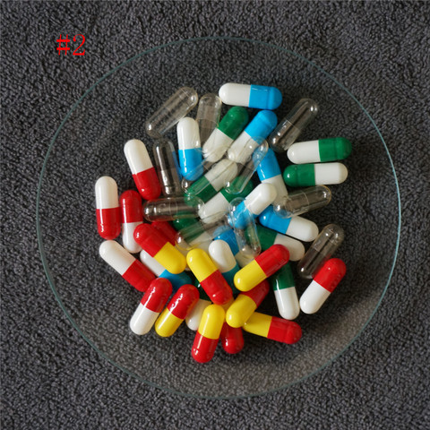 2# 200pcs/lot  2 size High quality colored hard gelatin empty capsules, hollow gelatin capsules ,joined or separated capsules ► Photo 1/2