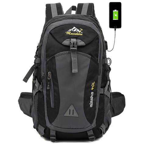 40L Waterproof Hiking Sports Backpack USB  Outdoor Climbing Bag Unisex Camping Trekking Travel Backpacks Rucksack For Men Women ► Photo 1/6