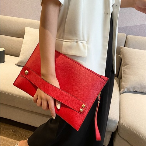 Fashion Luxury Handbag Women Bags PU Leather Designer ladies Evening Envelope Bag Female Day Clutches 2022 new lady Clutch purse ► Photo 1/6