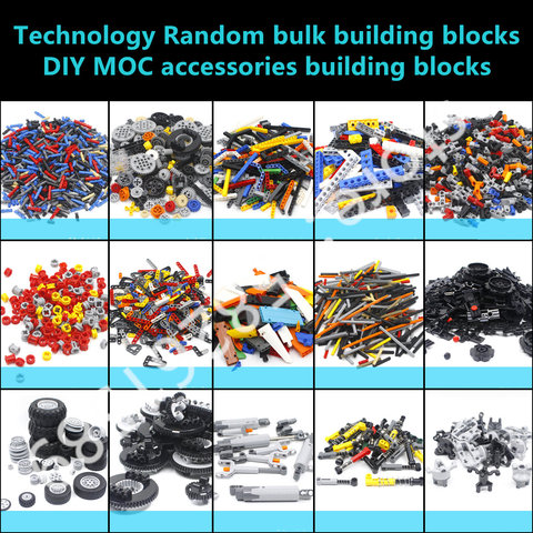 500g MOC Random Bulk Parts Model DIY Creative Technic Series Building Block Parts Set Pieces Accessories Bricks Toys Kids Gifts ► Photo 1/6