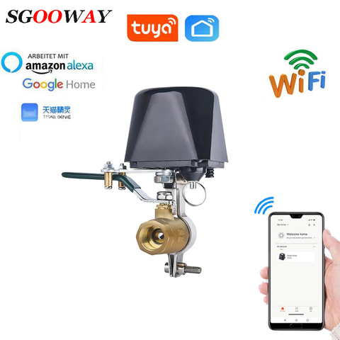 Tuya Smart WiFi Water Valve Gas Valve Compatible with Alexa Google Home Shut Off Controller ► Photo 1/6