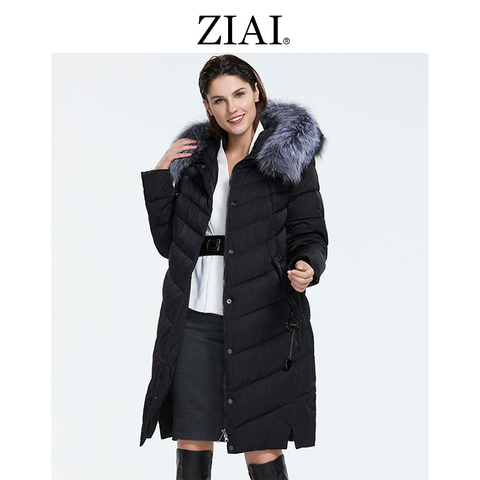 ZIAI 2022 Winter new arrival woman jacket parkas winter Natural fox fur collar quality women winter Long coat FR-2160 ► Photo 1/6