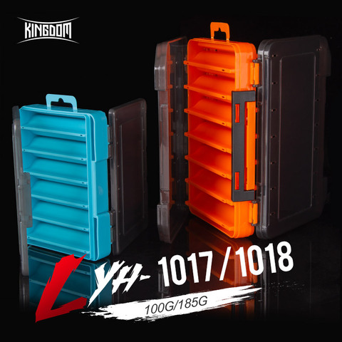 Kingdom Fishing Box 12 14 compartments Fishing Accessories lure Hook Boxes storage Double Sided High Strength Fishing Tackle Box ► Photo 1/6