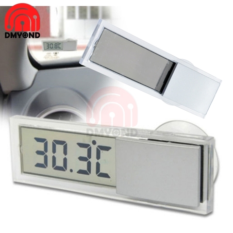Mini LCD Digital Display Temperature Measuring Range -20 -110 Auto Car Thermometer With Suction Cup AG10 Button Cell Battery ► Photo 1/1