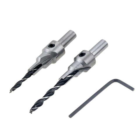 2pcs Countersink Drilling 3 Steps Pilot Drill Bits Set Reamer Screw Wood Window Hinge Hole Saw Chamfer 4 6 5 7mm steps 8mm Shank ► Photo 1/6