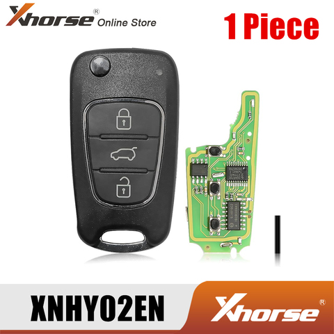 XHORSE XNHY02EN Universal Wireless Remote Key for HYUNDAI Flip 3 Buttons Remotes Key for VVDI Key Tool ► Photo 1/5