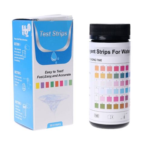 50pcs Water Test Strips 6in1 pH Nitrite Alkalinity Chlorine Hardness Test Paper ► Photo 1/6