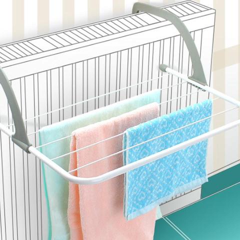 Folding Drying Rack Outdoor Bathroom Portable Clothes Hanger Shoes Towel Pole Drying Rack Holder  Balcony Laundry Dryer Airer ► Photo 1/6