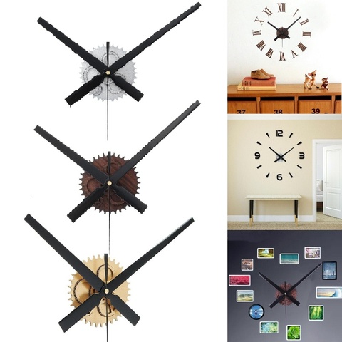 Dreamburgh 3D Wall Clock Creative Wooden Gear DIY Clock Quartz Movement Mechanism Repair Set 3 Colors Home Decor Kit Parts Tool ► Photo 1/6