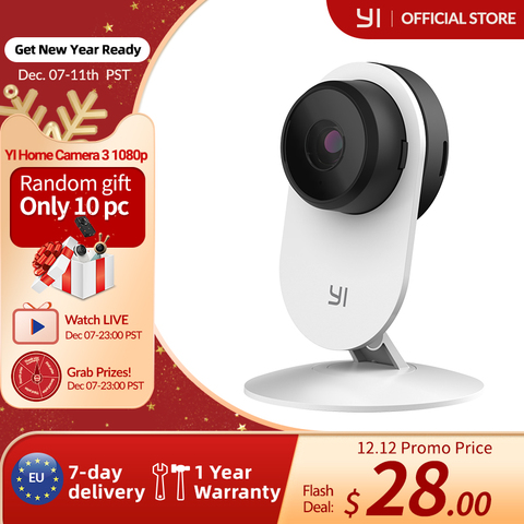 YI Home Camera 3 1080P HD AI Based Smart Home Camera Security Wireless IP Cam Night Vision Office EU Version Android YI Cloud ► Photo 1/6