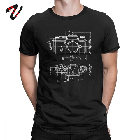 Men's T Shirt For Photographer Super Fashion Camera Patent Tshirt Luxury Cotton Clothing Crew Neck Tees Swag Oversize T-Shirts ► Photo 1/6