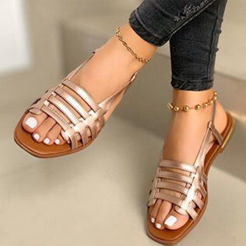 Details about   Women Summer Hidden Low Heel Hollow Out Roman Sandals-boots Breathable Shoes B 