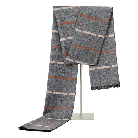 Men winter Cashmere Business scarf foulard luxury brand design shawls fashion thick wraps mens warm Scarves Plaid neckwear ► Photo 1/6
