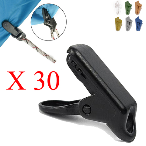 30Pcs outdoor kit tent hike tarp clip trap jaw grip camp gripper anchor awning canopy clamp Caravan snap canvas Tighten tool ► Photo 1/1