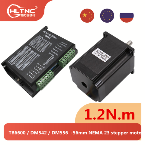 TB6600 / DM542 / DM556 hybrid step  Driver  Controller with NEMA 23  56mm 1.2NM 57HS5630 stepper motor  for CNC and 3D printer ► Photo 1/6