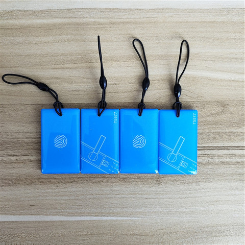Blue Cool Pattern ID 125KHz T5577 Rewritable RFID Duplicator Copy Clone Keyfobs Waterproof Keychain Badge Token Key Tag Card ► Photo 1/6
