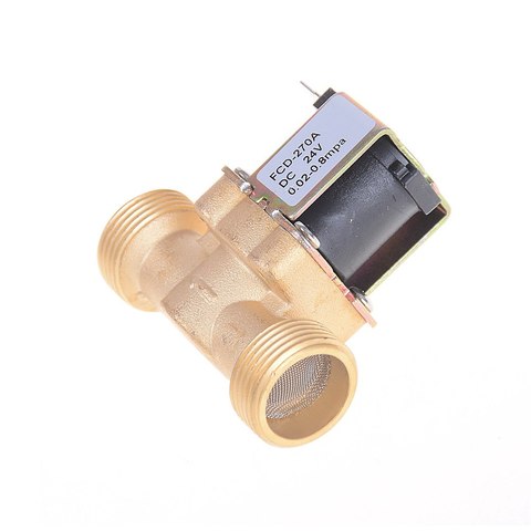 Electric Solenoid Valve Water Normally Closed Air Inlet 3/4inch Flow 12 V DC,220V,24V Gold Switch ► Photo 1/6