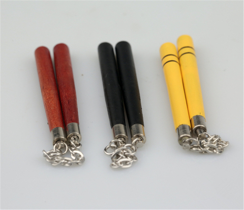 1/6 Scale Alloy and Wooden Martial Arts Nunchaku Model Toys for 12