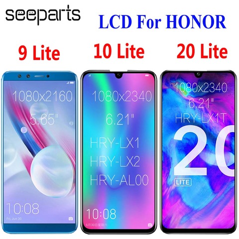 For Huawei Honor 9 Lite LCD Display Touch Screen Honor 10 Lite LCD HRY-LX1 LX2 Display Honor 20 Lite 10I 20I LCD Replacement ► Photo 1/6