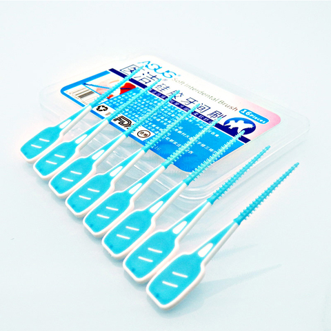 16 Pcs Interdental Brushing Cleaning Floss Adult Toothbrush Toothpick Toothbrush Dental Portable Oral Care Tool Soft Silicone ► Photo 1/6