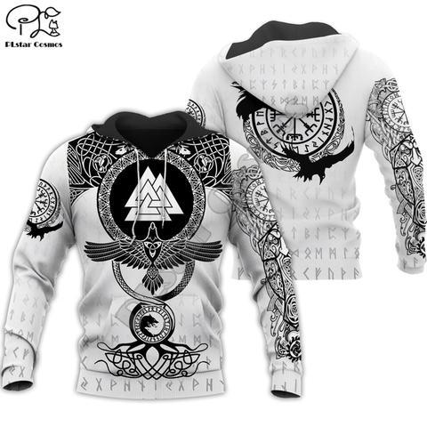 PLstar Cosmos Viking Warrior Tattoo New Fashion Tracksuit casual Colorful 3D Print Zipper/Hoodie/Sweatshirt/Jacket/Men Women s-9 ► Photo 1/5