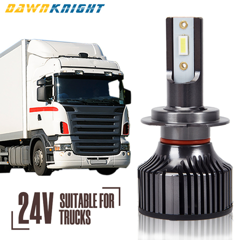2PCS 24V Led Bulb For Trucks H4 H7 H1 H3 6000K 12000LM Low Beam High Beam Super Bright Led Headlight Truck Light Only For 24V ► Photo 1/6