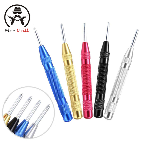 Center Pin Punch Spring Loaded Marking Starting Holes Tool Centre Punch Dot prick centre chisel 5 inch ► Photo 1/6