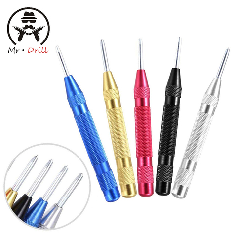 Center Pin Punch Spring Loaded Marking Starting Holes Tool Centre Punch Dot prick centre chisel 5 inch ► Photo 1/6