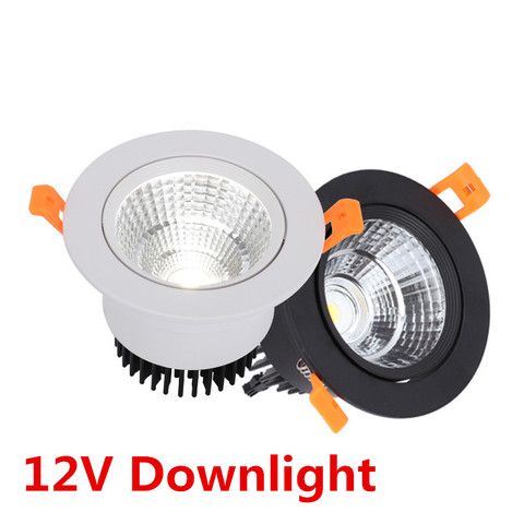 LED Downlights Recessed COB 5W 7W 9W 12W AC/DC 12V  LED Spot light White Round Lamp LED decoration Ceiling Lamp ► Photo 1/6