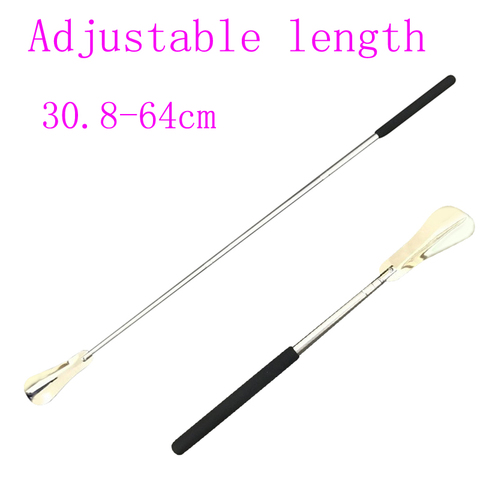 Durable Stainless Steel Shoehorn Long Handle Flexible Handle Long Shoe Horn Adjustable length shoehorn ► Photo 1/6