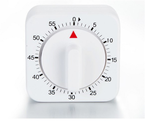60 Minutes Kitchen Timer Count Down Alarm Reminder White Square Mechanical Timer for Kitchen ► Photo 1/5