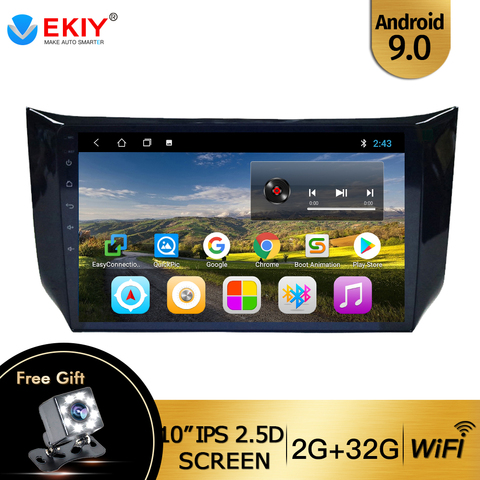 EKIY 10.1'' IPS Car Radio GPS Navigation Multimedia Player For Nissan Sylphy B17 Sentra 12 2013-2017 Android 9.0 DVD Wifi 2Din ► Photo 1/6