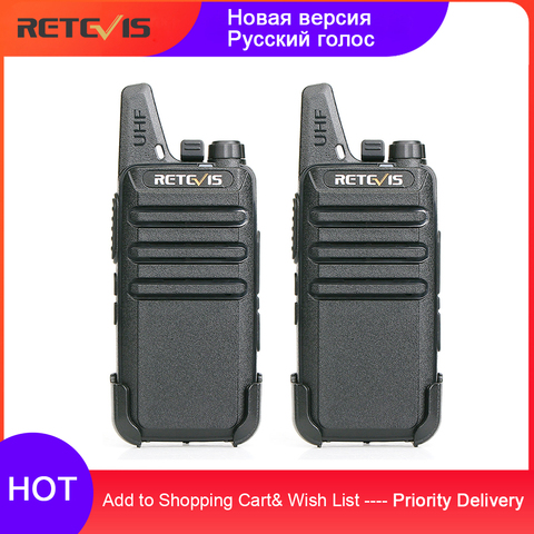 RETEVIS RT622 Walkie Talkie 2 pcs PMR446 PMR License-free Portable Walkie-talkies 2 pcs VOX Mini Two Way Radio Station FRS RT22 ► Photo 1/6