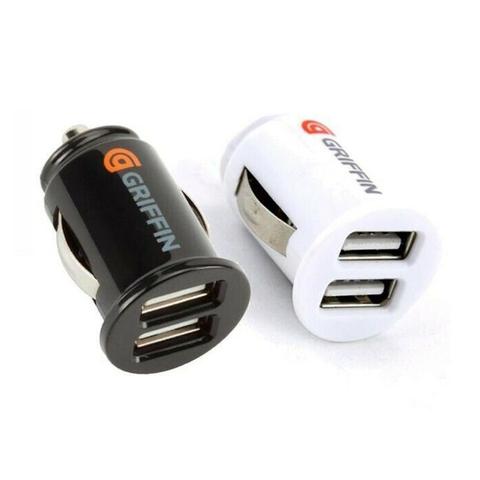 1Pcs New Car Charger Mini Dual USB 12v Lighter Socket Adapter fast charging Dual USB Car accessories Car styling ► Photo 1/6