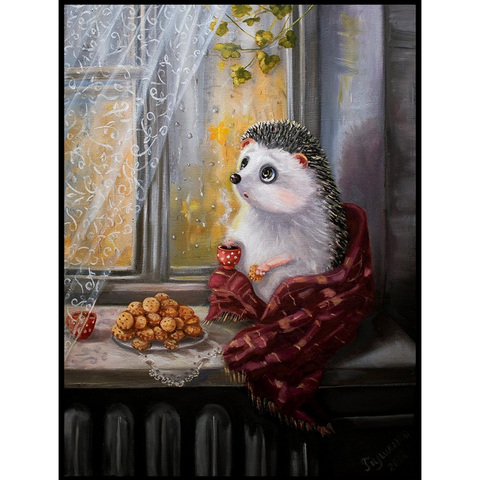 Cute hedgehog 5d diy diamond embroidery for sale, full square round diamond painting 5d diy mosaic handmade gift ► Photo 1/5