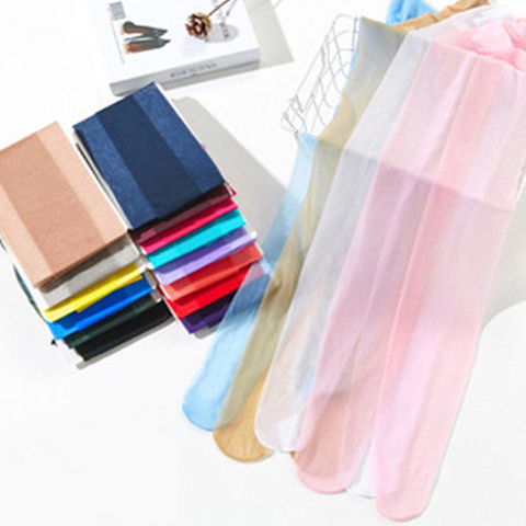Japanese Sexy Girl Anti Hook Transparent Candy Color Stockings Ultra Thin Bottoming Pantyhose Women Wholesale ► Photo 1/6